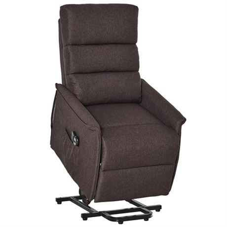 HOMCOM Power Lift Chair with Vibration Massage Fabric Upholstered Recliner Chai