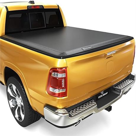 YITAMOTOR Soft Quad Fold Truck Bed Tonneau Cover Compatible with 2019 2020 2021