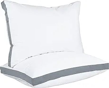 Utopia Bedding Bed Pillows for Sleeping Queen Size (Grey) Set of 2 Cooling Hot