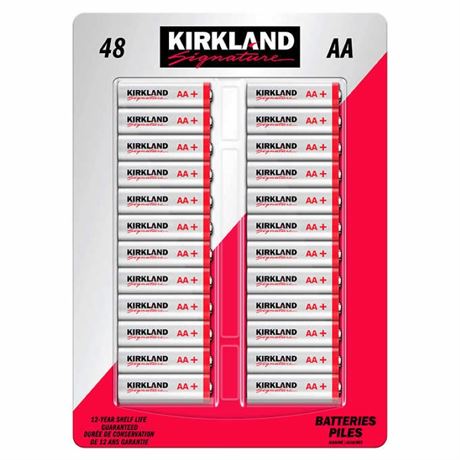 Kirkland Signature Alkaline AA Batteries - 48 Count