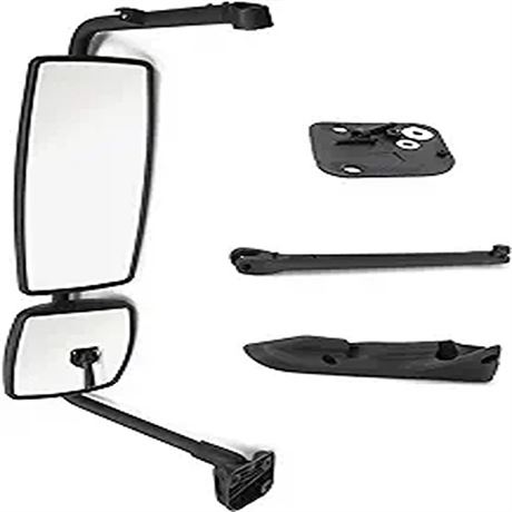 Door Mirror with Arm Black Fit for International 4300 4400 7400 7600 8500 8600 (