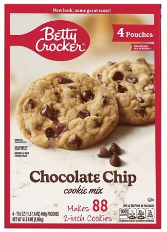 Betty Crocker Chocolate Chip Cookie Mix, 4 pk.