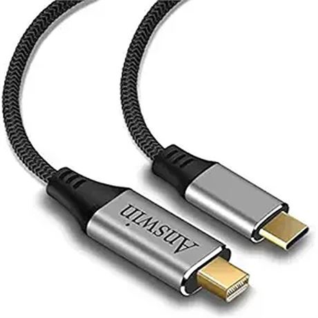Answin USB C to Mini DisplayPort 6Ft 4K60Hz Thun