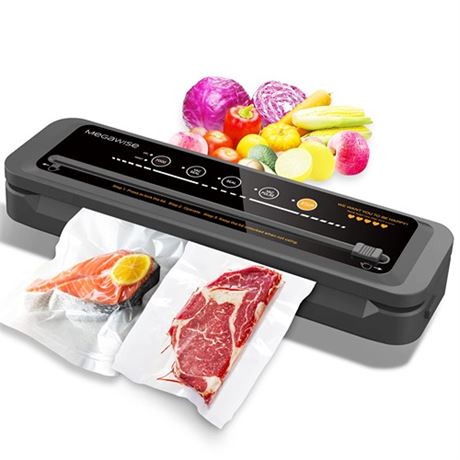 MegaWise Vacuum Sealer Machine  80kPa Suction Power Bags and Cutter Included