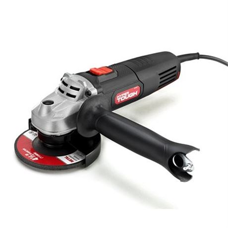 Hyper Tough 6 Amp Corded Angle Grinder with Handle  Adjustable Guard  4-12 Inc