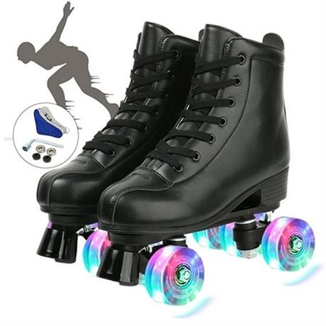 EONROACOO Kids & Teen Roller Skates Light-up Wheels Roller Skates for Girls Boy