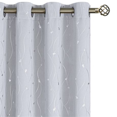 BGment White Curtains 63 Inch Length 2 Panels Set Grommet Thermal Insulated Roo