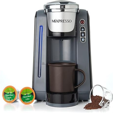 Mixpresso Single Serve K-Cup Coffee Maker With 4 Brew Sizes for 1.0 & 2.0