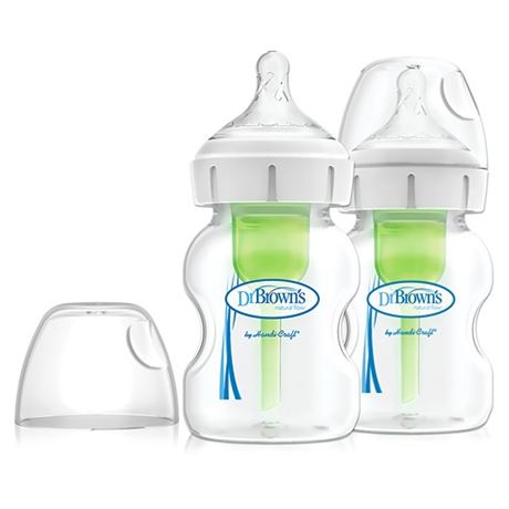 Dr. Brown S Natural Flow Anti-Colic Options Wide-Neck Baby Bottle  5 Oz150 ML