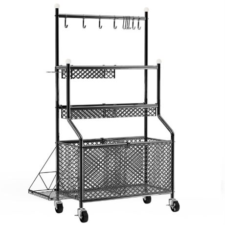 APEXUP Garage Sports Equipment Organizer 4-Layer L