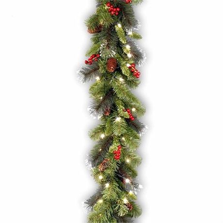 National Tree Company  Garlands  - 9 Crestwood Spruce Pre-Lit Garland