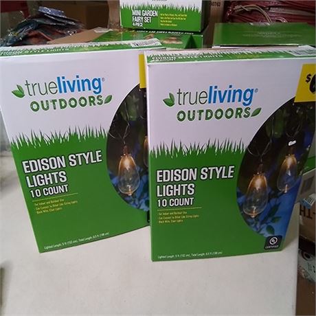 TRUELIVING EDISON STYLE LIGHTS 10 COUNT PACK OF 2