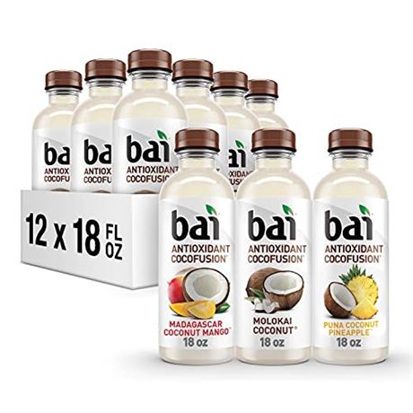 Bai Cocofusions Variety Pack  18 Fl Oz Bottles  12 Pack-BEST 070123