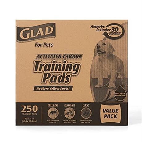 Glad for Pets Black Charcoal Puppy Pads  Puppy Potty Training Pads That ABSORB