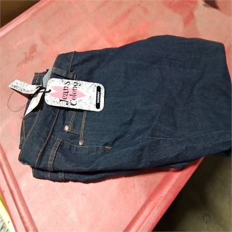 Jeans Colony Womens  Petite Dark Blue Skinny Mid Rise Casual Denim Pant 14