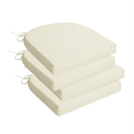 Unikome Outdoor Cushions 4-Piece Solid Waterproof Outdoor Patio Seat Cushion-Tan