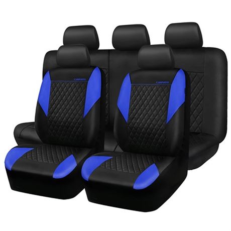 CAR PASS Leather Seat Covers-Universal Quilting Car Seat Cover with 5mm Composi