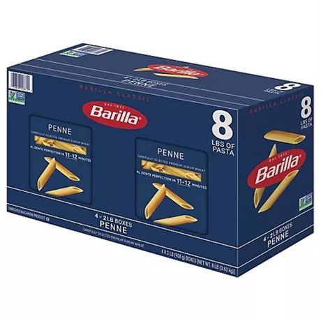 Barilla Penne Pasta, 2lb a Box + 4 Count = 8 Lbs of Pasta