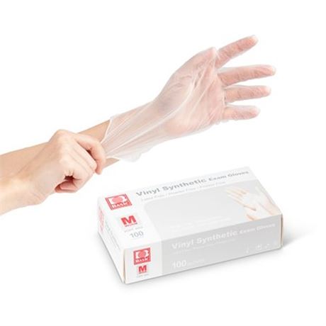 VGPF3002 Vinyl Exam Gloves Clear - Pack of 1000 - Medium