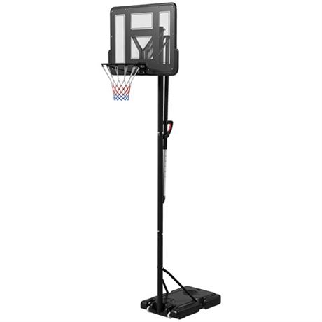 Soozier 7.7-10 Basketball Hoop Freestanding Basketball System with 43 Shatter