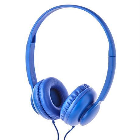 Onn. Wired on-Ear Headphones  Blue (2 pK)