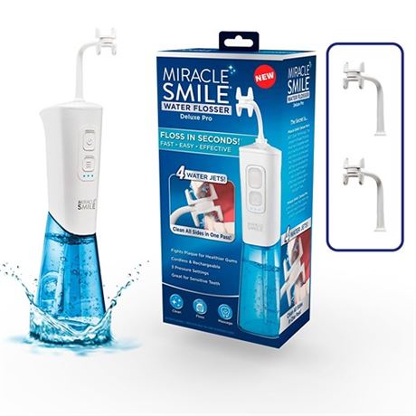 Ontel Miracle Smile Water Flosser for Teeth & Gum Health Unique H-Shaped Flossi
