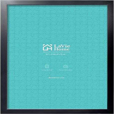 LaVie Home 19.7x27.6 Picture Frame Black Puzzles Frame for Wall Decoration Cla