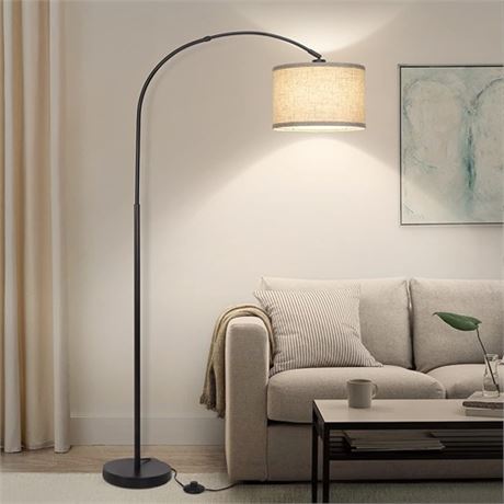 Arc Floor Lamps for Living Room Modern Standing Lamp with Adjustable Hanging D