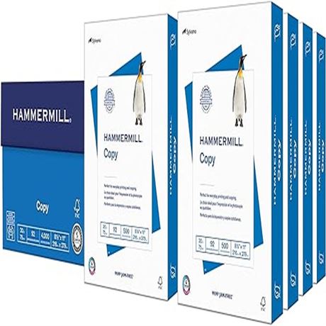 Hammermill Printer Paper 20lb Copy Paper 8.5 X 11 8 Ream 4000 Sheets 92 Brigh