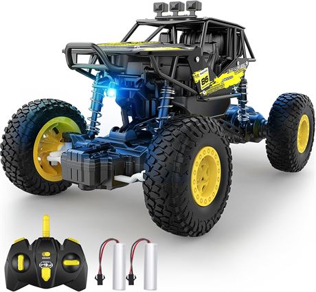 DoDoeleph Remote Control Car Metal RC Monster Trucks120 LED 4 Channel All Terr