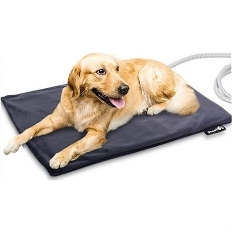 Pecute Pet Heating Pad Mat for Dog Cat Electric Waterproof Cover 26 Lx20 W
