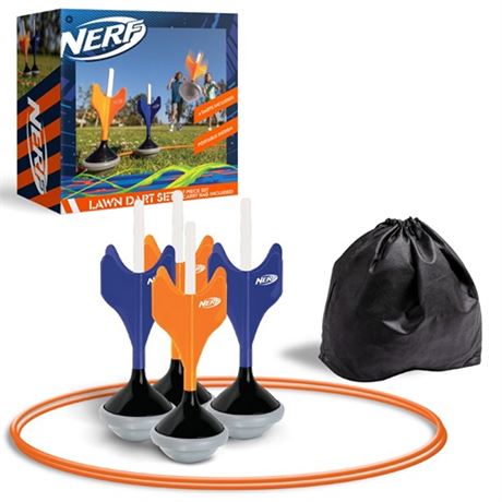 Nerf Soft Tip Lawn Dart Game Set with Storage Bag