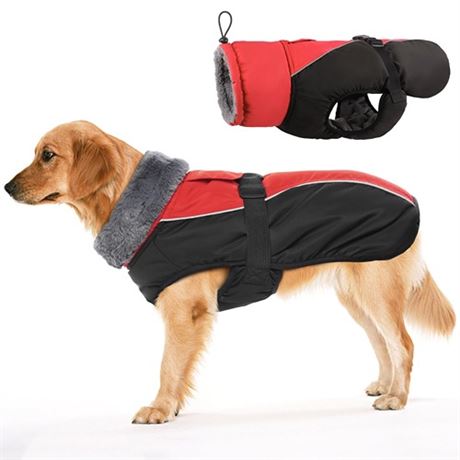 IDOMIK Dog Winter Coat Reflective Waterproof Dog 3xl