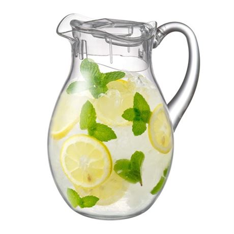 Amazing Abby - Bubbly - Acrylic Pitcher (72 oz) Clear Plastic Water Pitcher wit