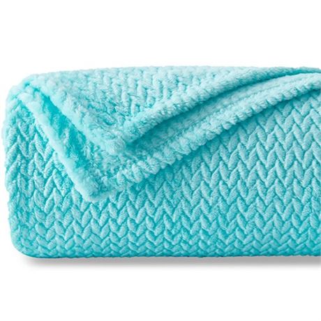 NEWCOSPLAY Super Soft Throw Blanket Turquoise Prem-3pk