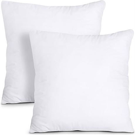 Utopia Bedding Throw Pillows Insert (Pack of 2 White) - 18 x 18 Inches