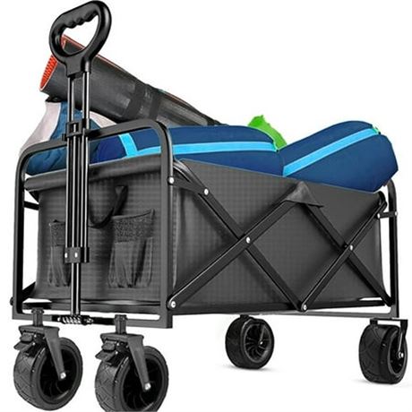 IFanze Collapsible Folding Wagon  Heavy Duty Utility Wagon  330LBS Capacity Out