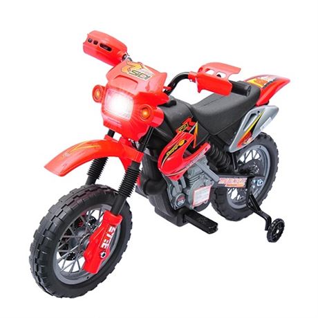 Qaba 6V Kids Motorcycle Dirt Bike Electric Battery-Powered Ride-On