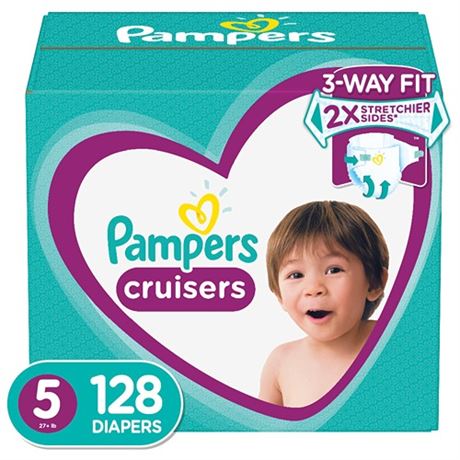 Pampers Cruisers Diapers Size 5  128 Count (Select for More Options)