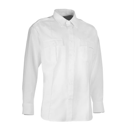 DutyPro Long Sleeve Polyester Solid Men's Shirt - White - Size 2XL Long