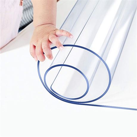Custom Round Thick Clear PVC Table Top Protector Mat Plastic Table Pad Cover Ci