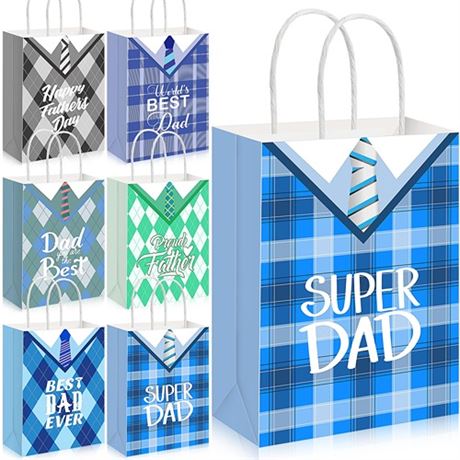 Affrolling Fathers Day Small Gift Bags Fathers Day Party Supplies Blue Happy Fa