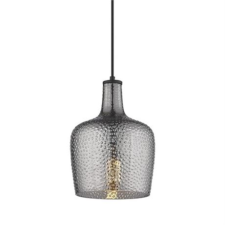 AUTELO Modern Kitchen Lights 8 Hanging Light Fixture with Smoky Gray Finish In