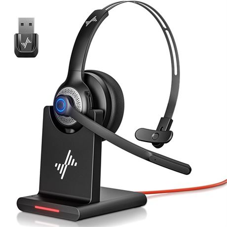 JIAMQISHI Bluetooth Headset - Wireless Headset with Noise Cancelling Microphone