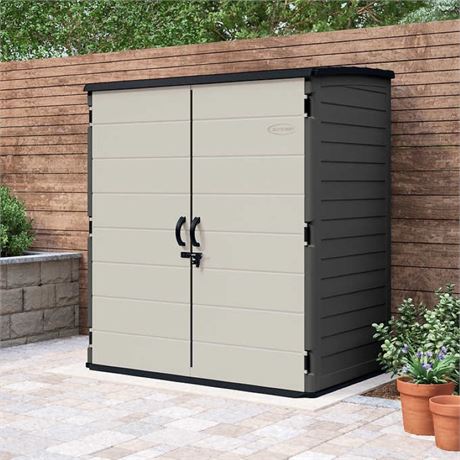 Suncast Vertical Shed - 6' x 4' - 106 cu. ft Storage Capacity - SEE DISCRIPTION