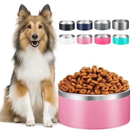 Stainless Steel Dog Bowls for Large Dogs Non Slip Metal Dog Bowls for Water and