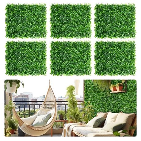 Aboofx Artificial Grass Wall Panels 10 Pack 12 x 16 inch Green Wall Panels for