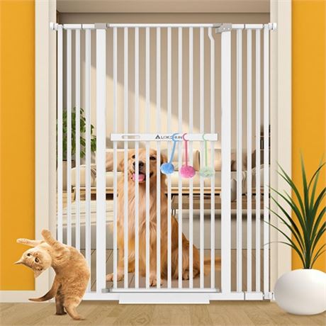 Pet Gate For Stairs 60" Extra Tall Cat Gate For Doorway,30-40" Wide Cat Pet Gate No Climb... Cat Barriers For Home