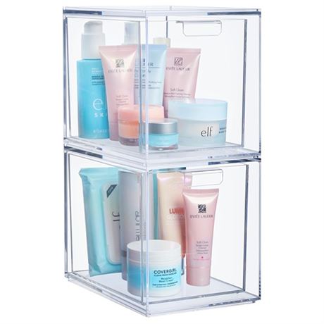 STORi Audrey Stackable Bin Clear Plastic Organizer