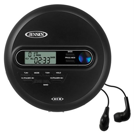 Jensen CD-65 Teal Portable Personal CD Player CDMP3 Player  Digital AMFM Rad